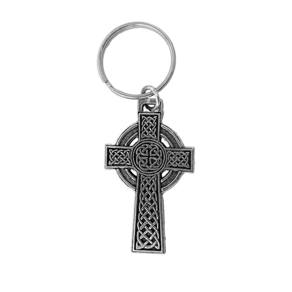 8709 Celtic Cross with Circle Keychain, A1025KC, 2 1/8”, Pewter, 100%